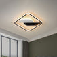 Geometric Pattern Metal Ceiling Light Fixture Modern Black LED Flush Mount Light for Living Room, 16"/35.5" Wide Clearhalo 'Ceiling Lights' 'Close To Ceiling Lights' 'Close to ceiling' 'Flush mount' Lighting' 1649551