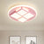 Square Acrylic Flush Ceiling Light Nordic Pink/White LED Flush Mount Lighting for Bedroom Pink Clearhalo 'Ceiling Lights' 'Close To Ceiling Lights' 'Close to ceiling' 'Flush mount' Lighting' 1649612