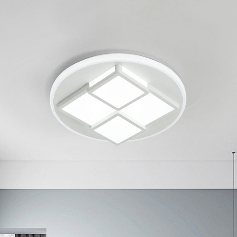 Square Acrylic Flush Ceiling Light Nordic Pink/White LED Flush Mount Lighting for Bedroom Clearhalo 'Ceiling Lights' 'Close To Ceiling Lights' 'Close to ceiling' 'Flush mount' Lighting' 1649618