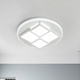 Square Acrylic Flush Ceiling Light Nordic Pink/White LED Flush Mount Lighting for Bedroom Clearhalo 'Ceiling Lights' 'Close To Ceiling Lights' 'Close to ceiling' 'Flush mount' Lighting' 1649618