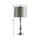 Fabric Barrel Shape Night Lamp Antiqued 1-Light Bedroom Table Stand Lighting in Black/Silver/Gold Clearhalo 'Lamps' 'Table Lamps' Lighting' 1649631