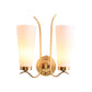Opal Glass Brass Wall Sconce Elongated 1/2-Light Rural Wall Lighting Fixture for Guest Room Clearhalo 'Wall Lamps & Sconces' 'Wall Lights' Lighting' 1649739
