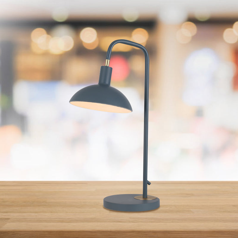 Metallic Dome Shade Nightstand Lamp Nordic 1 Bulb Pink/Yellow/Blue Table Light for Bedside Clearhalo 'Lamps' 'Table Lamps' Lighting' 1649869