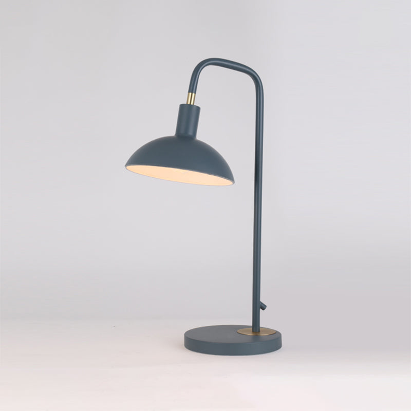 Metallic Dome Shade Nightstand Lamp Nordic 1 Bulb Pink/Yellow/Blue Table Light for Bedside Clearhalo 'Lamps' 'Table Lamps' Lighting' 1649870