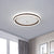16.5"/20.5" Inch Width Metal Round Flush Ceiling Light Simple Gold/Coffee LED Flush Mount Lamp for Balcony, Warm/White Light Coffee Clearhalo 'Ceiling Lights' 'Close To Ceiling Lights' 'Close to ceiling' 'Flush mount' Lighting' 1650093