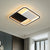 Mosaic Square Dining Room Ceiling Mounted Fixture Metal LED Modernist Flushmount Lighting - Black - Clearhalo - 'Ceiling Lights' - 'Close To Ceiling Lights' - 'Close to ceiling' - 'Flush mount' - Lighting' - 1650166