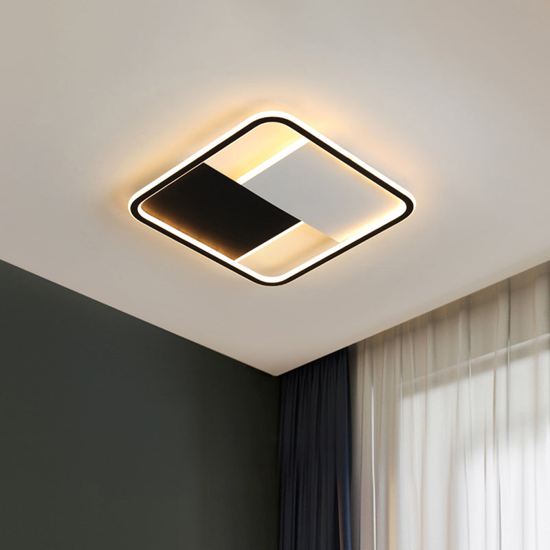 Mosaic Square Dining Room Ceiling Mounted Fixture Metal LED Modernist Flushmount Lighting - Clearhalo - 'Ceiling Lights' - 'Close To Ceiling Lights' - 'Close to ceiling' - 'Flush mount' - Lighting' - 1650167