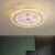 Clear Round Semi Flush Mount Lighting Modern 20" Wide LED Acrylic Ceiling Fan Light for Living Room Clear B Clearhalo 'Ceiling Fans with Lights' 'Ceiling Fans' 'Kids Ceiling Fans' 'Kids' Lighting' 1650404