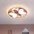Pink/Blue/Gold Bee Figure Design Ceiling Mounted Light Modern Metal LED Flush Mount Light Fixture - Pink - Clearhalo - 'Ceiling Lights' - 'Close To Ceiling Lights' - 'Close to ceiling' - 'Flush mount' - Lighting' - 1650490