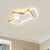Overlapped Crown Metallic Ceiling Mounted Light Contemporary LED Gold Flush Mount Fixture