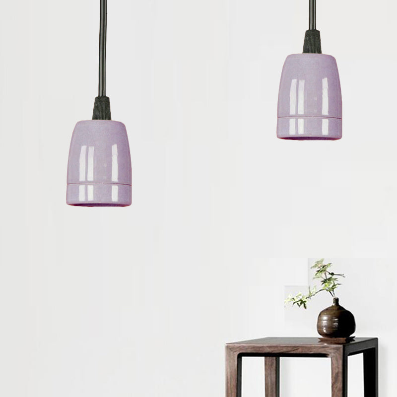 1 Head Mini Hanging Pendant Light with Adjustable Cord Retro Style Black/Red Ceramic Ceiling Hanging Light Clearhalo 'Art Deco Pendants' 'Black' 'Cast Iron' 'Ceiling Lights' 'Ceramic' 'Crystal' 'Industrial Pendants' 'Industrial' 'Metal' 'Middle Century Pendants' 'Pendant Lights' 'Pendants' 'Rustic Pendants' 'Tiffany' Lighting' 165066