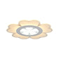 White Floral Flush Light Fixture Contemporary LED Acrylic Flush Mount Lamp for Living Room Clearhalo 'Ceiling Lights' 'Close To Ceiling Lights' 'Close to ceiling' 'Flush mount' Lighting' 1650959