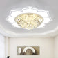 Lotus Prismatic Crystal Ceiling Fixture Modern Style LED White Flush Mount Lighting in Warm/White Light Clearhalo 'Ceiling Lights' 'Close To Ceiling Lights' 'Close to ceiling' 'Flush mount' Lighting' 1651002