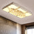 Oblong Metal Flush Mount Light Fixture Minimalist LED White Ceiling Lighting with Dangling Crystal