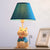 Pink/Blue Cone Reading Book Light Cartoon 1 Bulb Fabric Table Lamp with Spot Design and Cat Base Blue Clearhalo 'Lamps' 'Table Lamps' Lighting' 1651565