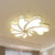 Flower Bedroom Flush Light Acrylic LED Modern Flush Mount Lamp with Iron Frame in White White Clearhalo 'Ceiling Lights' 'Close To Ceiling Lights' 'Close to ceiling' 'Flush mount' Lighting' 1651577