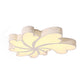 Flower Bedroom Flush Light Acrylic LED Modern Flush Mount Lamp with Iron Frame in White Clearhalo 'Ceiling Lights' 'Close To Ceiling Lights' 'Close to ceiling' 'Flush mount' Lighting' 1651579