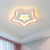 Cartoon Star Flush Mount Lighting Acrylic Kids Bedroom LED Flush Ceiling Light in Pink/Blue