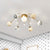 Moon-Like Bedroom Ceiling Lighting LED Kids Semi Flush Mount with Round Canopy in Gold - Gold - Clearhalo - 'Ceiling Lights' - 'Close To Ceiling Lights' - 'Close to ceiling' - 'Semi-flushmount' - Lighting' - 1651614