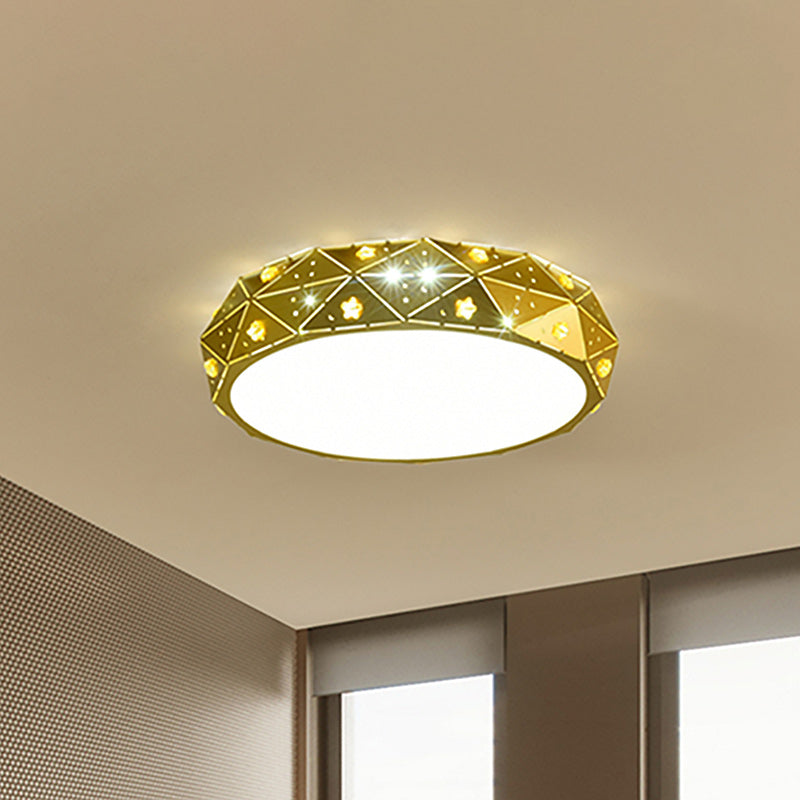Acrylic Geometric Flush Mount Light Kids LED Lighting Fixture with Star Pattern in Pink/Blue/Gold Clearhalo 'Ceiling Lights' 'Close To Ceiling Lights' 'Close to ceiling' 'Flush mount' Lighting' 1651819
