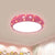Acrylic Geometric Flush Mount Light Kids LED Lighting Fixture with Star Pattern in Pink/Blue/Gold Pink Clearhalo 'Ceiling Lights' 'Close To Ceiling Lights' 'Close to ceiling' 'Flush mount' Lighting' 1651822