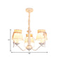 Fabric Cone Hanging Chandelier Nordic 3/5/6 Heads Pendant Ceiling Light in White for Living Room Clearhalo 'Ceiling Lights' 'Chandeliers' Lighting' options 1651924