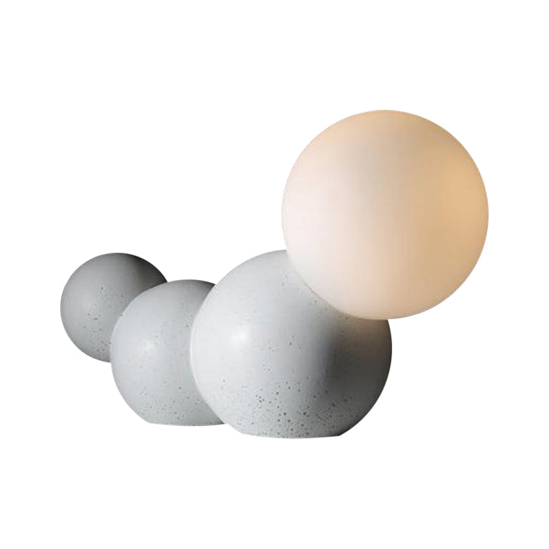 Caterpillar Reading Light Cartoon Frosted Glass 1 Head Grey/White/Blue Table Lamp for Kids Room Clearhalo 'Lamps' 'Table Lamps' Lighting' 1651998