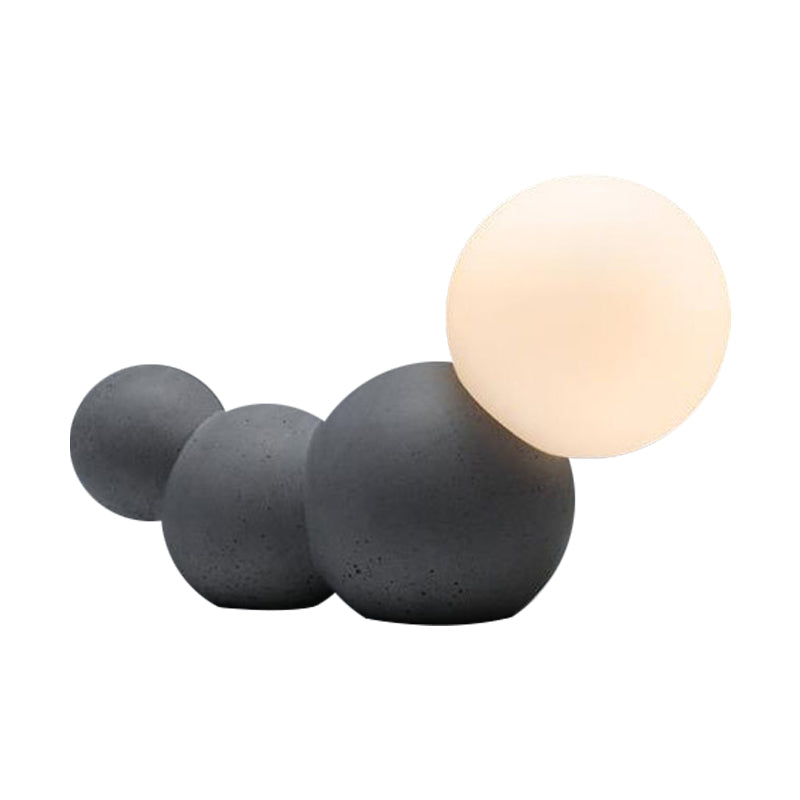 Caterpillar Reading Light Cartoon Frosted Glass 1 Head Grey/White/Blue Table Lamp for Kids Room Clearhalo 'Lamps' 'Table Lamps' Lighting' 1652002