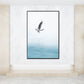 Textured Blue Wall Decor Modern Seagull Flying over Ocean Canvas Wall Art for Home Clearhalo 'Art Gallery' 'Canvas Art' 'Contemporary Art Gallery' 'Modern' Arts' 1652197