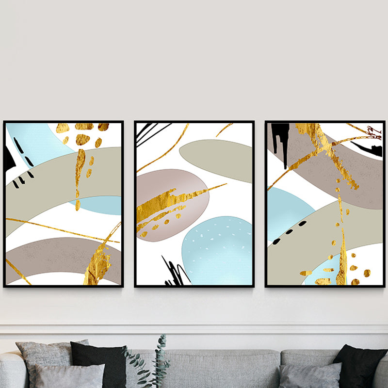 Abstract Print Wall Art Set Pastel Color Canvas Wall Decor for Living Room, Textured - White - Clearhalo - 'Arts' - 'Canvas Art' - 1652240