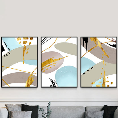 Abstract Print Wall Art Set Pastel Color Canvas Wall Decor for Living Room, Textured White Clearhalo 'Arts' 'Canvas Art' 1652240