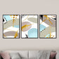 Abstract Print Wall Art Set Pastel Color Canvas Wall Decor for Living Room, Textured Clearhalo 'Arts' 'Canvas Art' 1652243
