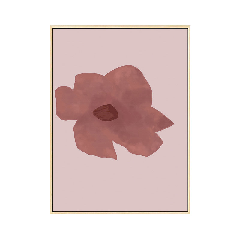 Nordic Blossom Wall Art Canvas Textured Red Painting for Living Room (Multiple Size Options) Clearhalo 'Arts' 'Canvas Art' 1652286