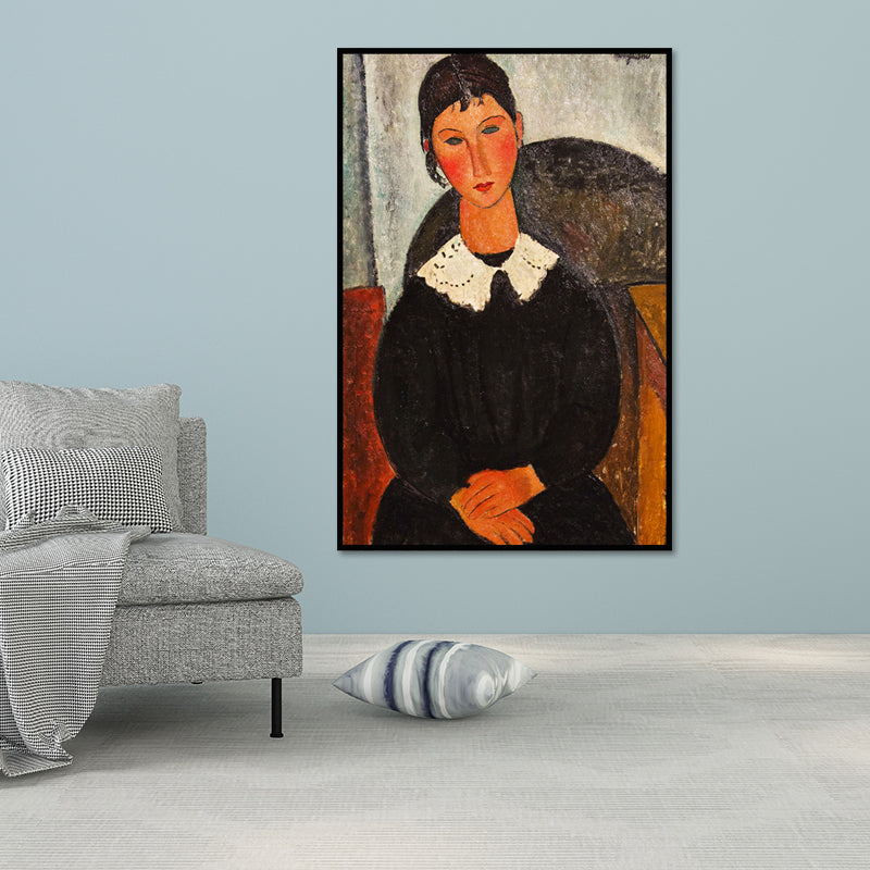 Oil Painting Portrait Canvas Textured Traditional Living Room Wall Art in Dark Color Clearhalo 'Art Gallery' 'Canvas Art' 'Traditional' Arts' 1652379