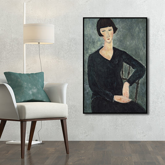 Oil Painting Portrait Canvas Textured Traditional Living Room Wall Art in Dark Color Clearhalo 'Art Gallery' 'Canvas Art' 'Traditional' Arts' 1652384