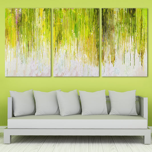 Green Abstract Painting Wall Art Multi-Piece Canvas Print for Sitting Room Green Clearhalo 'Art Gallery' 'Canvas Art' 'Contemporary Art Gallery' 'Modern' Arts' 1652411