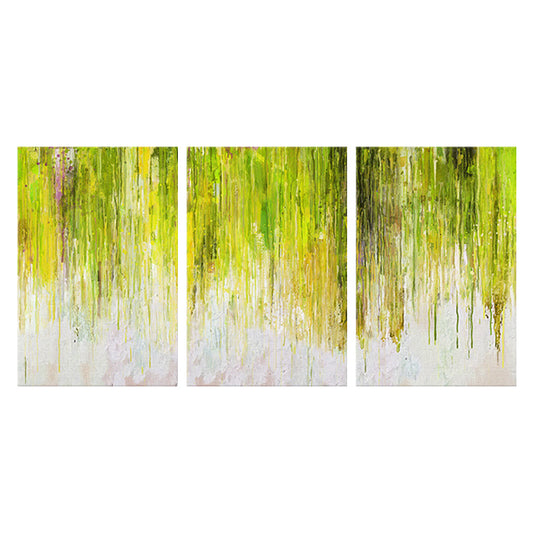 Green Abstract Painting Wall Art Multi-Piece Canvas Print for Sitting Room Clearhalo 'Art Gallery' 'Canvas Art' 'Contemporary Art Gallery' 'Modern' Arts' 1652414