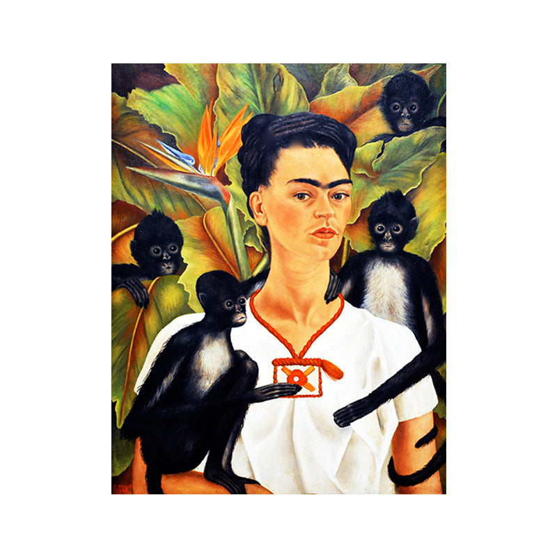 Elegant Model Portrait Painting for Girls Bedroom Figure Canvas Wall Art in Purple Clearhalo 'Art Gallery' 'Canvas Art' 'Traditional' Arts' 1652442