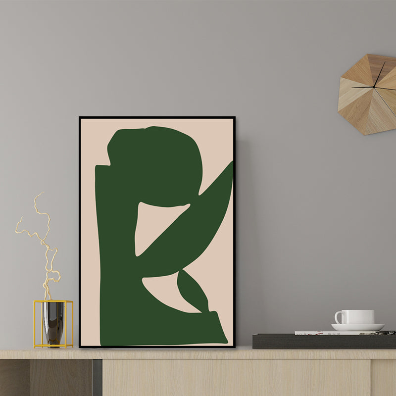 Illustrations Abstract Wrapped Canvas Simplicity Wall Art Decor in Green for Bedroom Clearhalo 'Art Gallery' 'Canvas Art' 'Contemporary Art Gallery' 'Contemporary Art' 'Minimalism' 'Minimalist Art Gallery' 'Scandinavian' Arts' 1652467