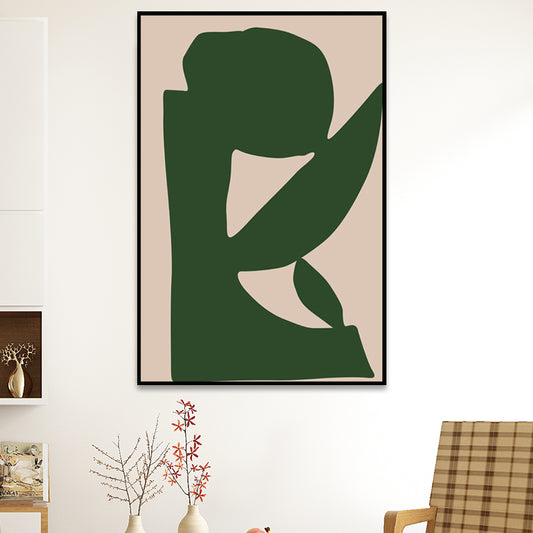 Illustrations Abstract Wrapped Canvas Simplicity Wall Art Decor in Green for Bedroom Clearhalo 'Art Gallery' 'Canvas Art' 'Contemporary Art Gallery' 'Contemporary Art' 'Minimalism' 'Minimalist Art Gallery' 'Scandinavian' Arts' 1652468