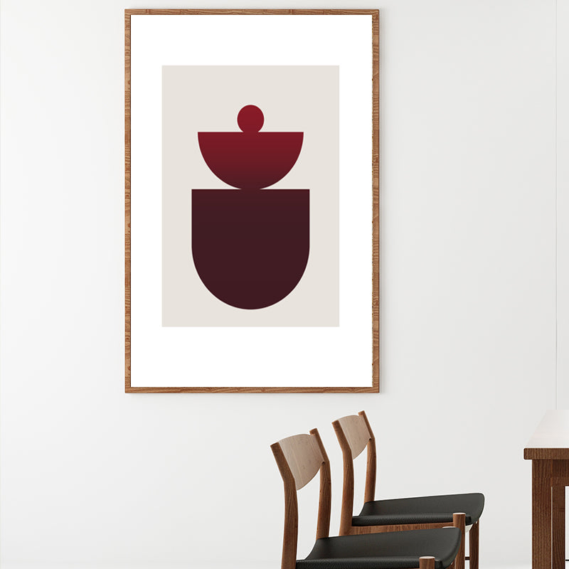 Canvas Textured Art Print Scandinavian Illustrations Geometric Wall Decor for Dining Room Clearhalo 'Arts' 'Canvas Art' 1652474