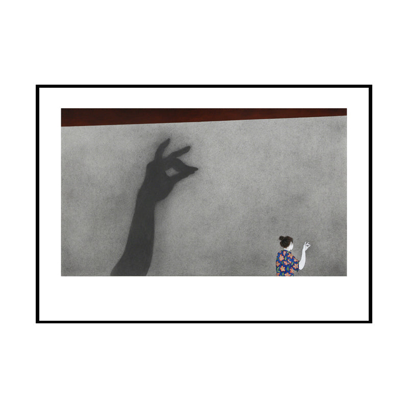 Illustrations People Wall Art Cartoon Textured Canvas Print in Pastel Color for Bedroom Clearhalo 'Art Gallery' 'Canvas Art' 'Kids' Arts' 1652502