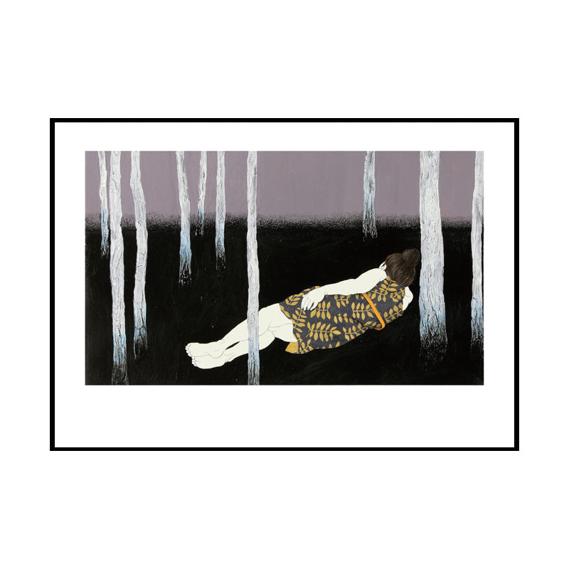 Illustrations People Wall Art Cartoon Textured Canvas Print in Pastel Color for Bedroom Clearhalo 'Art Gallery' 'Canvas Art' 'Kids' Arts' 1652509