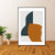 Noordse abstracte patroon Wall Art Canvas Tekst Orange Painting for Living Room