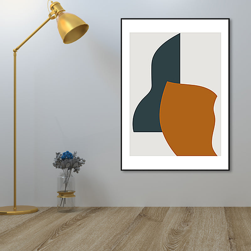 Nordic Abstract Pattern Wall Art Canvas Textured Orange Painting for Living Room Clearhalo 'Arts' 'Canvas Art' 1652530