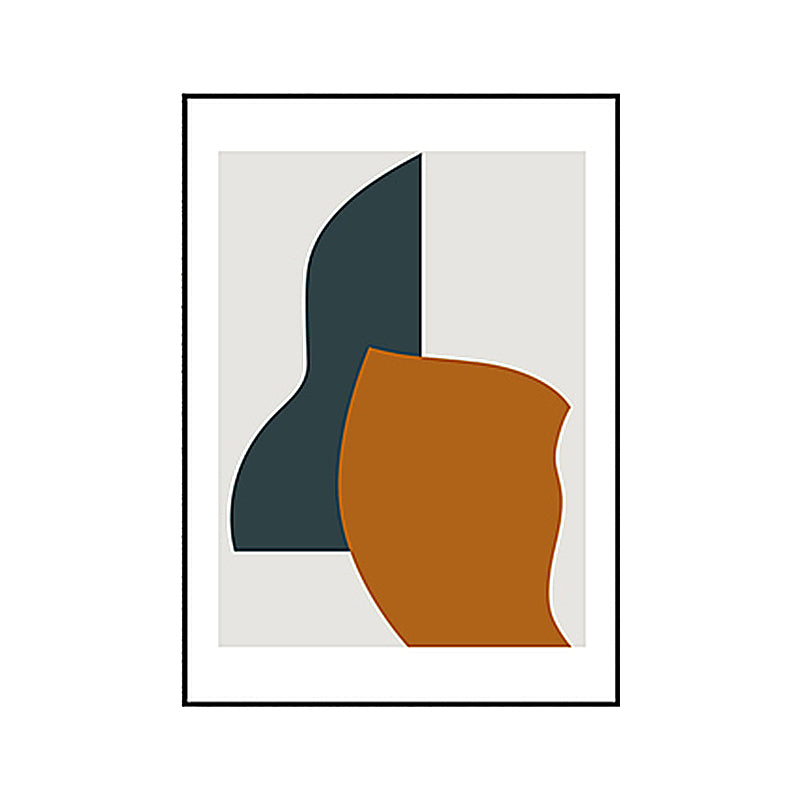 Nordic Abstract Pattern Wall Art Canvas Textured Orange Painting for Living Room Clearhalo 'Arts' 'Canvas Art' 1652531