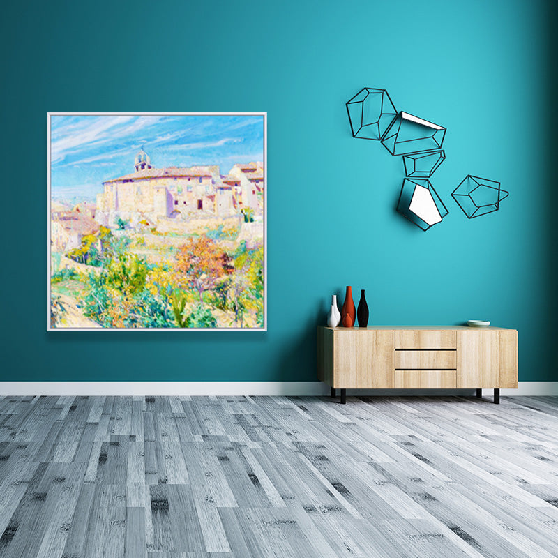 Farmhouse Wall Art Yellow Monet Scenery Painting Print Canvas for House Interior Clearhalo 'Art Gallery' 'Canvas Art' 'Country Art Gallery' 'French Country' 'Rustic' Arts' 1652563