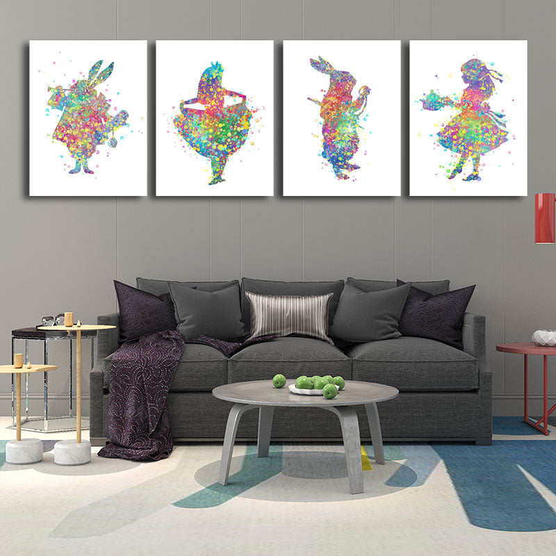 Kids Style Dancer Canvas Art Multicolored Textured Wall Decoration for Living Room - Clearhalo - 'Arts' - 'Canvas Art' - 1652621