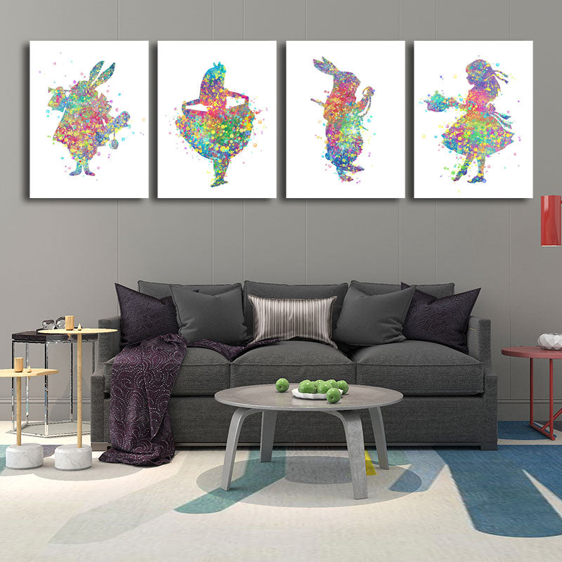 Kids Style Dancer Canvas Art Multicolored Textured Wall Decoration for Living Room Clearhalo 'Arts' 'Canvas Art' 1652621
