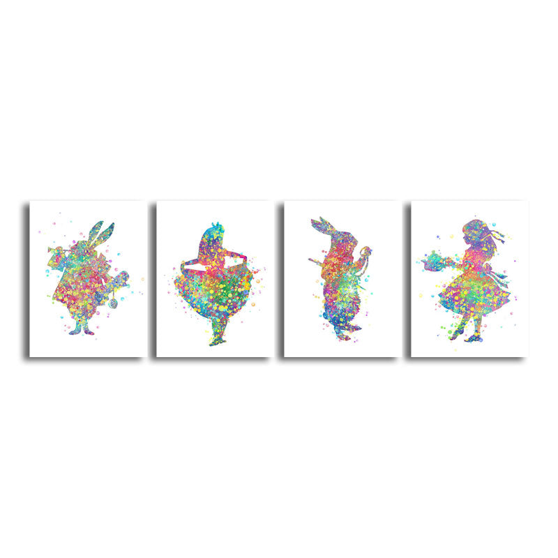 Kids Style Dancer Canvas Art Multicolored Textured Wall Decoration for Living Room - Clearhalo - 'Arts' - 'Canvas Art' - 1652623
